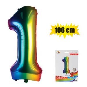 Balloon helium foil rainbow 1 106cm f-04