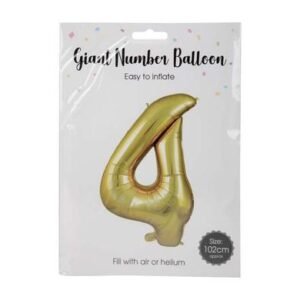Balloon helium foil gold 4 106cm f-04