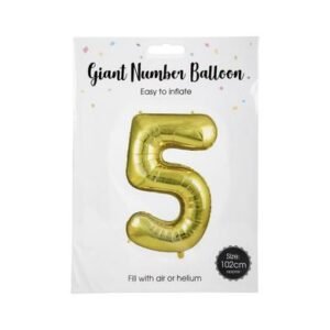 Balloon helium foil gold 5 106cm f-04