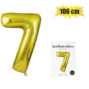 Balloon helium foil gold 7 106cm f-04