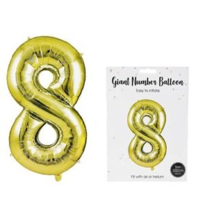 Balloon helium foil gold 8 106cm f-04