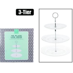 Cake-stand 3-tier glass