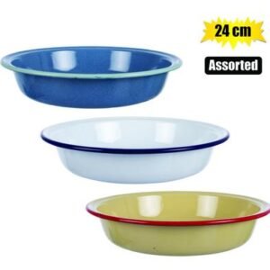 Plate enamel 24cm milk