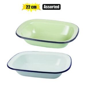 Pie dish enamel 20cm oblong