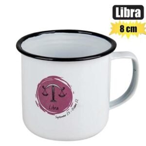 Mug enamel horoscope libra 8cm