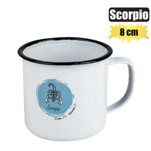 Mug enamel horoscope scorpio 8cm