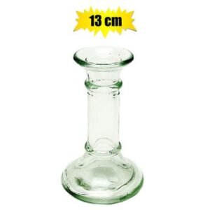 Candle-holder gls 13cm clear