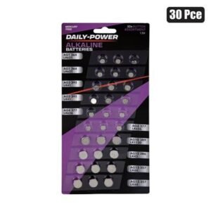Batteries alkaline 1.5v 30pce asstd