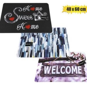 Doormat non woven rubber printed 40x60cm