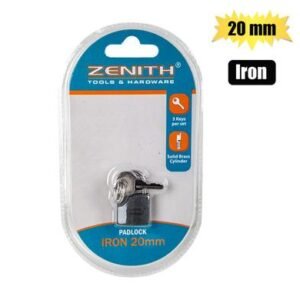 Padlock zenith iron 20mm carded