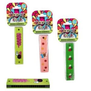 Musical wood harmonica