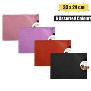 Pencil case/file pocket satin 33.5x24cm