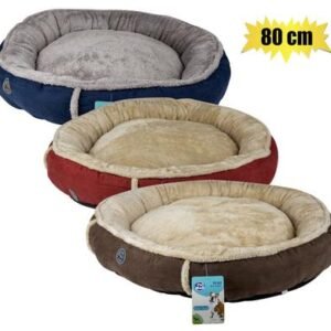 Pet bed fleece round 80cm furry centre
