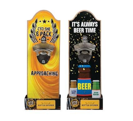 Bottle opener mdf wall w/words+tray