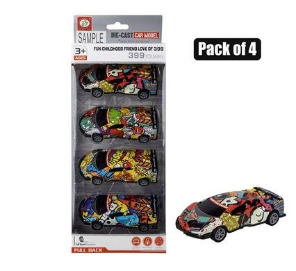 Alloy racing pack of 4 asstd