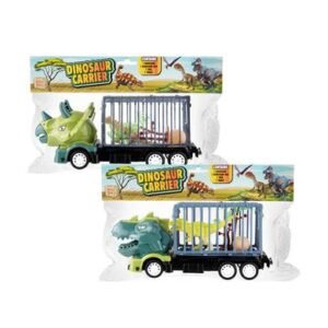 Vehicle playset dinosaur cage 4pc, 20cm