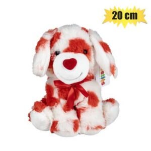Plush love dog w/heart pattern 20cm