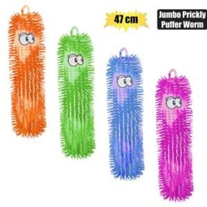 Novelty prickly puffer worm jumbo 47cm