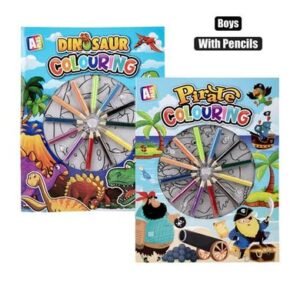 Book colouring boy w/pencils asstd