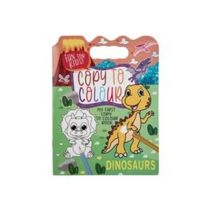Book colouring copy dinosaurs